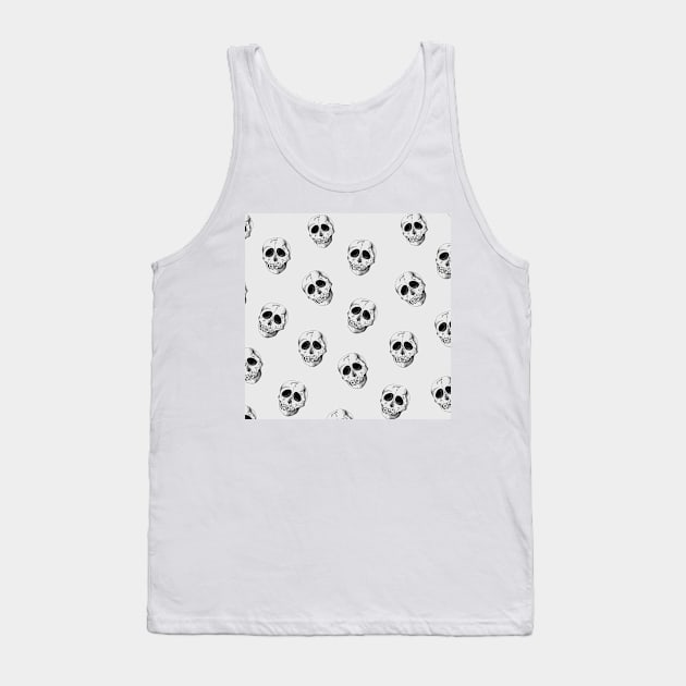 Scull Halloween pattern Tank Top by Inspired-DS